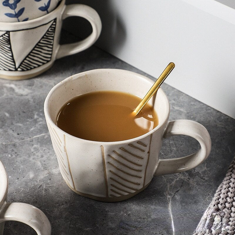 Stoneware Hand-Painted Mug