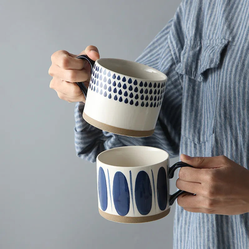 Cobalt Blue Stoneware Tea Cup