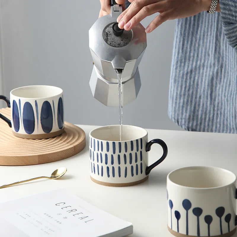 Cobalt Blue Stoneware Tea Cup