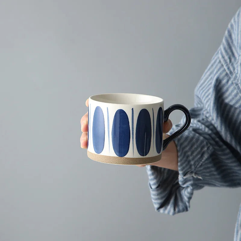 Cobalt Blue Stoneware Tea Cup