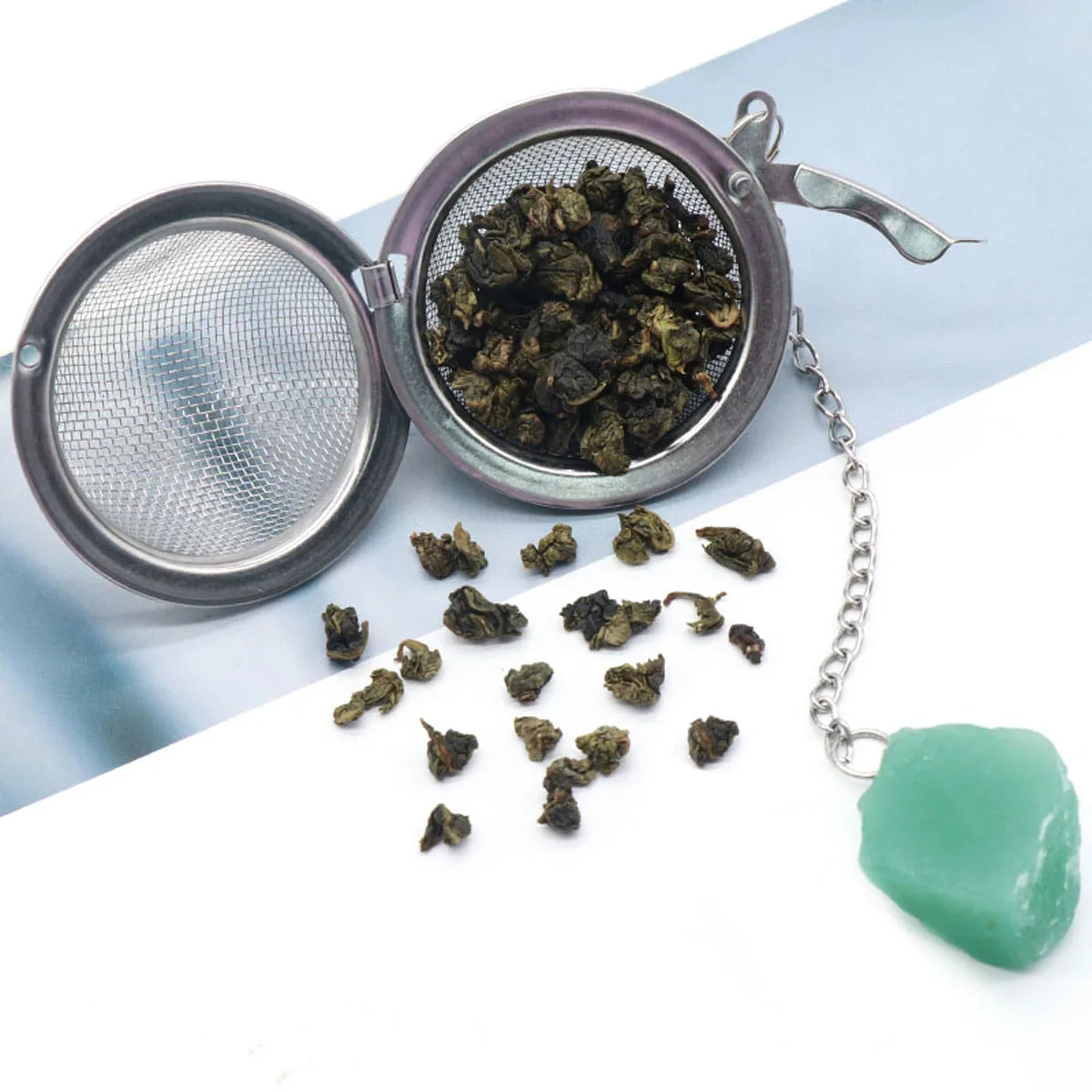 Natural Stone & Stainless Steel Loose Leaf Tea Infuser