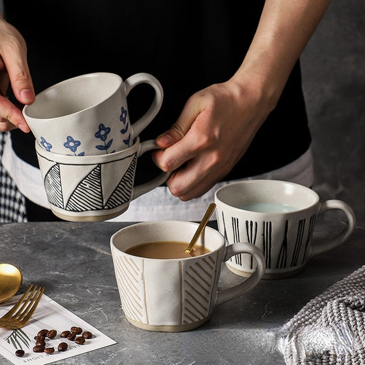 Stoneware Hand-Painted Mug