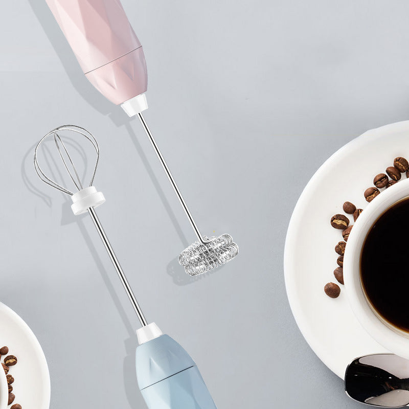 Faceted Handheld Electric Milk Frother